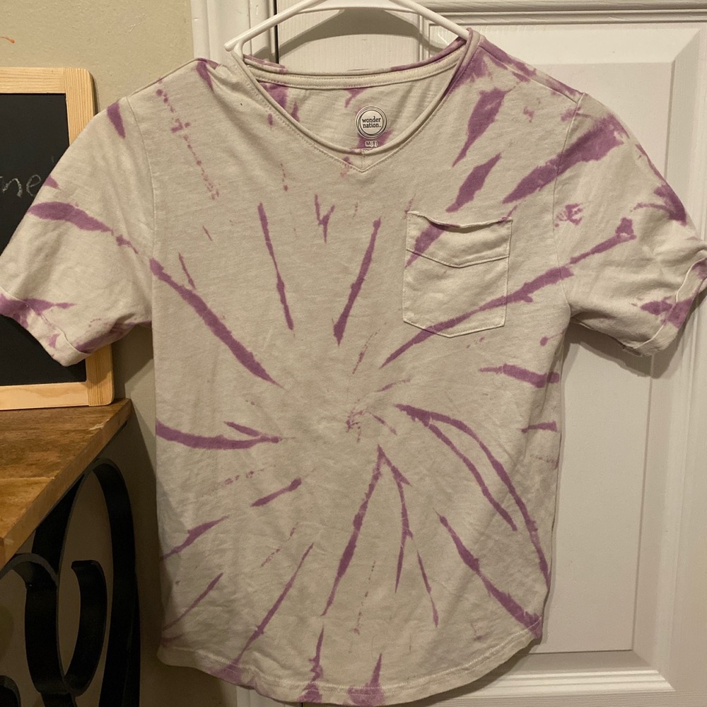 WHITE/PURPLE TIEDYE SHIRT